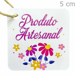 Etiqueta Tag Quadrada Produto Artesanal 10 unid. - Ref. 03/001