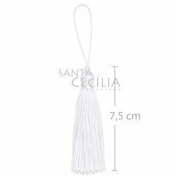 Tassel Pingente de Seda 10 unid - Branco 101