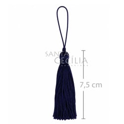 Tassel Pingente de Seda 10 unid - Azul Marinho 097