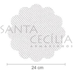 Filó Metal 24cm - 25 unid. - Prata