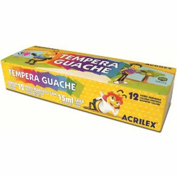 Tempera Guache - 12 unidades - Acrilex