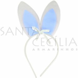 Tiara de Coelho Azul com Laço