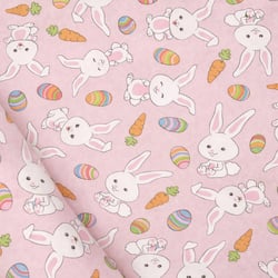 TNT Estampado - Páscoa Coelho Rosa