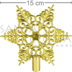 Ponteira Árvore de Natal - Estrela 6 Pontas NTA10700 - Ouro