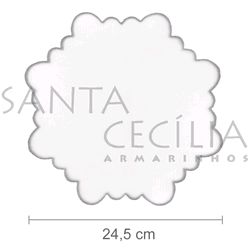 Tule 25 - Branco com Borda Prata