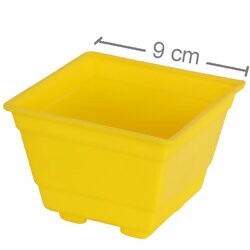 Vaso Quadrado Plástico Amarelo