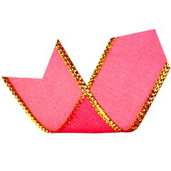 Fita de Voal com Dourado Vermelho 209 ZD001 - 10m