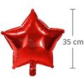 Balão Metal Estrela 35cm Vermelho  REF ZW-71620