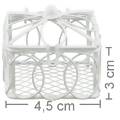 Caixinha de Lembrancinha Aramada Quadrada Branca Ref. WP-37S