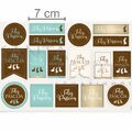 Etiquetas Adesivas para Presente - Chocolate - 2 Folhas com 17 Etiquetas