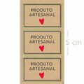 Etiquetas Adesivas Produto Artesanal Kraft - 6 etiquetas Ref.18100153