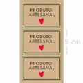 Etiquetas Adesivas Produto Artesanal Kraft - 6 etiquetas Ref.18100153