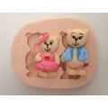Molde de Silicone - Ursinho e Ursinha Mini Ref. 255