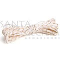 Fio de Papel Torcido 5m 29001204 - Branco com Fio Ouro
