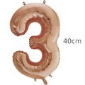 Balão de Número 40cm Rose Gold Balão de Número 40cm Rose Gold Balão de Número:nº 3