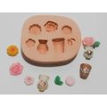 Molde de Silicone - Kit Vasos e Flores Mini Ref. 683