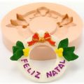 Molde de Silicone - Guirlanda Feliz Natal Ref. 801