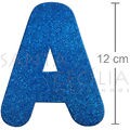 Letras em EVA Azul Royal com Glitter