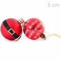 Jogo 3 Bolas de Natal Cinto Papai Noel Vermelho 10cm