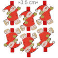 Pregador Mini Natal Ref.1505-90 Boneco de Neve Roupa Vermelha - 6 unidades