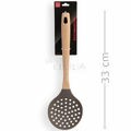 Escumadeira de Silicone Anti Risco Cabo de Bambu - Ref. Zx-B006