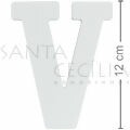 Letra MDF Branca 12 cm - V