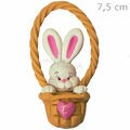 Apliques em Biscuit - Cesta Coelho Rosa - 1 unid