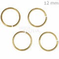 Mini Argola 12mm - 120 unid. - Ouro