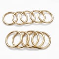 Argola de Ferro 3,8 cm x 4,5 mm 10 unid. Dourado