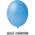 Balão Happy Day 8 Liso 50 unid. - Azul Celeste