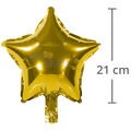 Balão Metal 21x21cm Estrela Ouro