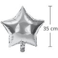 Balão Metal Estrela 35x35cm Prata REF ZW-71620