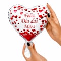Balão Coração Dia das Mães 10 Polegadas Branco