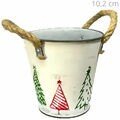 Balde Decorado Árvores de Natal - Branco Ref. 2507