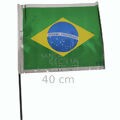 Bandeira do Brasil Metal com Cabo 40x34cm UNIDADE