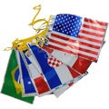 Varal de Bandeiras Metalizadas 7m Copa do Mundo - Países
