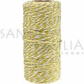 Barbante Listrado 1,5mm B3B4 - rolo com 100m - Amarelo