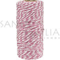 Barbante Listrado 1,5mm B3B4 - rolo com 100m - Rosa