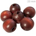 Bola de Madeira 23mm - 100unid. - Cores Diversas Cor:Mogno