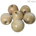 Bola de Madeira 23mm - 100unid. - Cores Diversas Cor:Natural