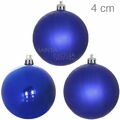 Bolas para Árvore de Natal 4 cm - Pacote com 12un - azul 