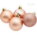 Bolas para árvore de Natal 5 cm - 16 unid - Rosé - Ref. NTB5202