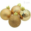 Bolas para árvore de Natal 5 cm - 16 unid - Ouro - Ref. NTB5202