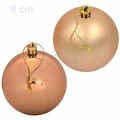 Bolas para Árvore de Natal 8 cm - Pacote com 5 unid. - Rosé Gold