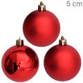 Bolas para Árvore de Natal 5 cm - Pacote com 12un - Vermelha