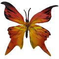 Borboleta Decorativa 10 unid. Ref. 6208 Diversas Cores Cor:Laranja/Preto/Amarelo