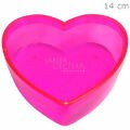 Caixa Coração em Acrílico 14 cm - 530ml - Rosa