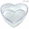 Caixa Coração em Acrílico 14 cm - 530ml - Transparente