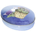 Caixa de Metal Oval - Ref. 03516 - Lavanda