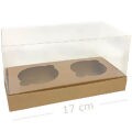 Caixa 17 x 8,5 x 8,5 cm Mini Bolo Duplo 10 unid. - Kraft 
